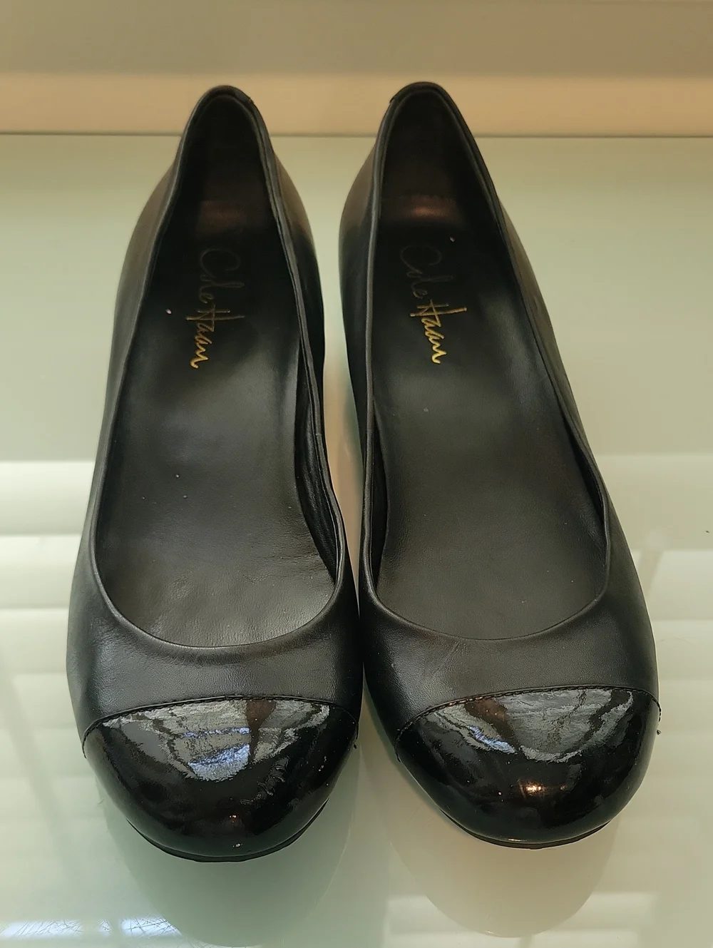 Cole Haan Black Leather Nike air heels
